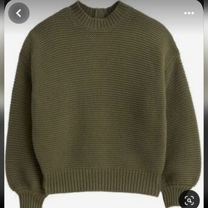 Alex Mill back button crew neck.